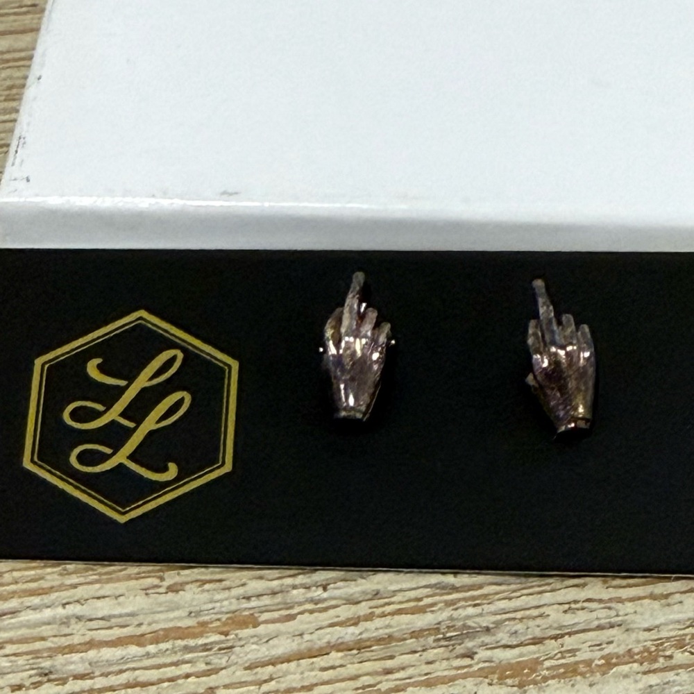 Middle Finger Earrings View 3